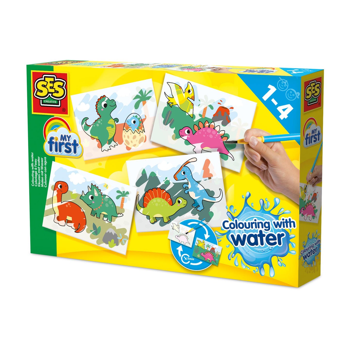 Colouring with water - Dinos