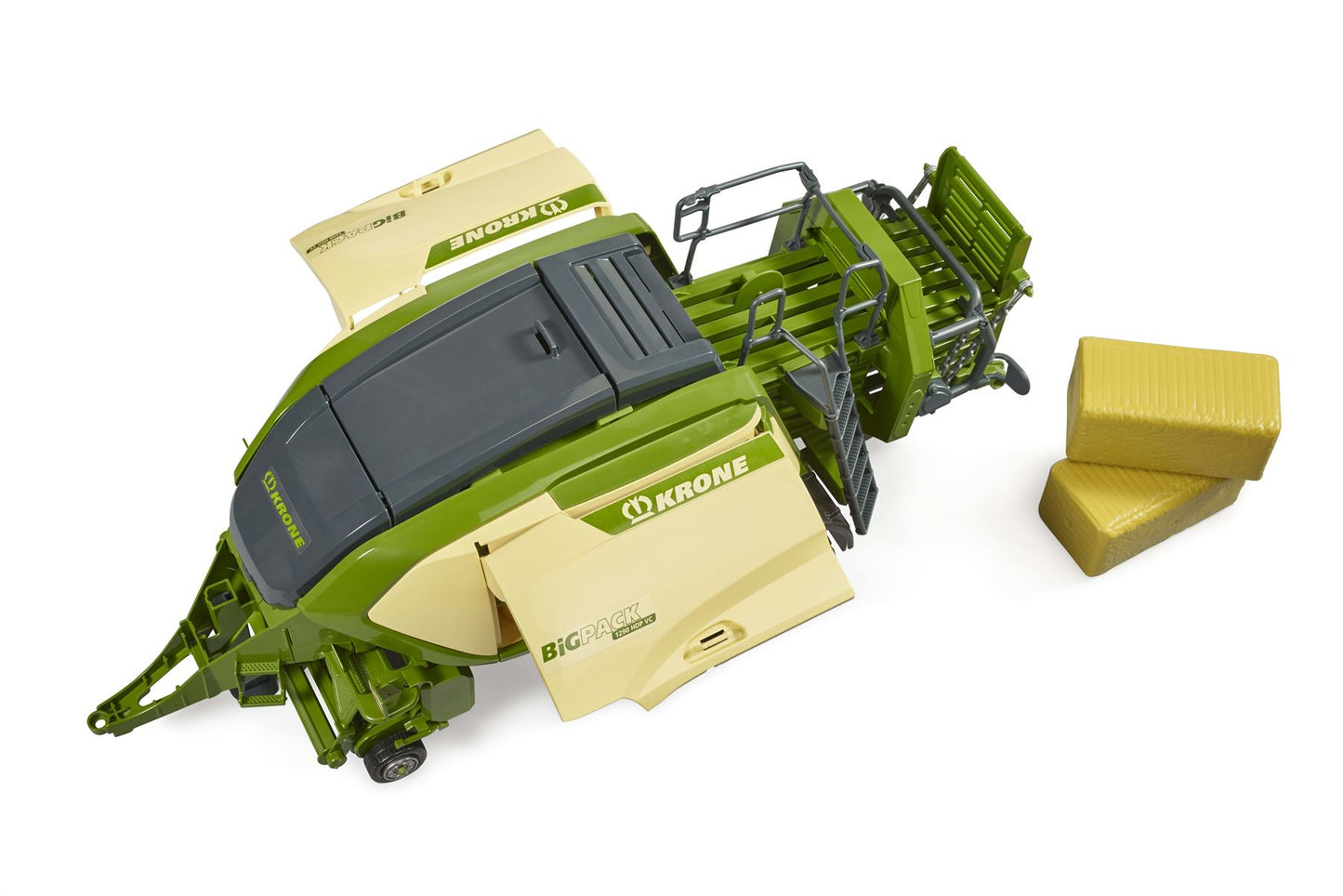 Krone BiG Pack 1290 HDP VC with 2 square bales of hay