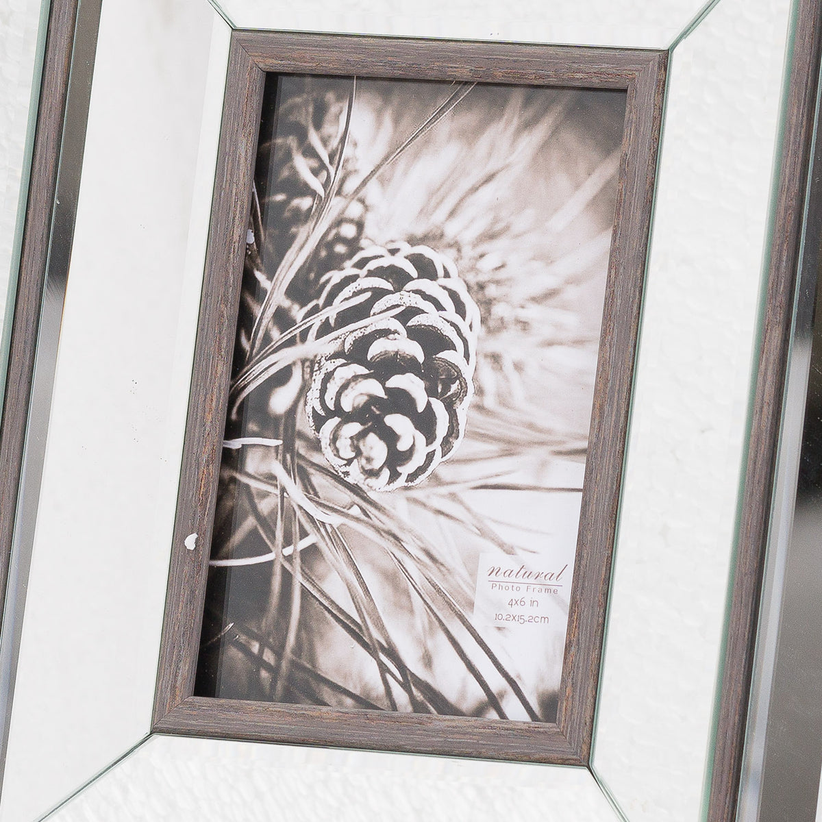 Tristan Mirror And Wood 4X6 Frame - BROWN