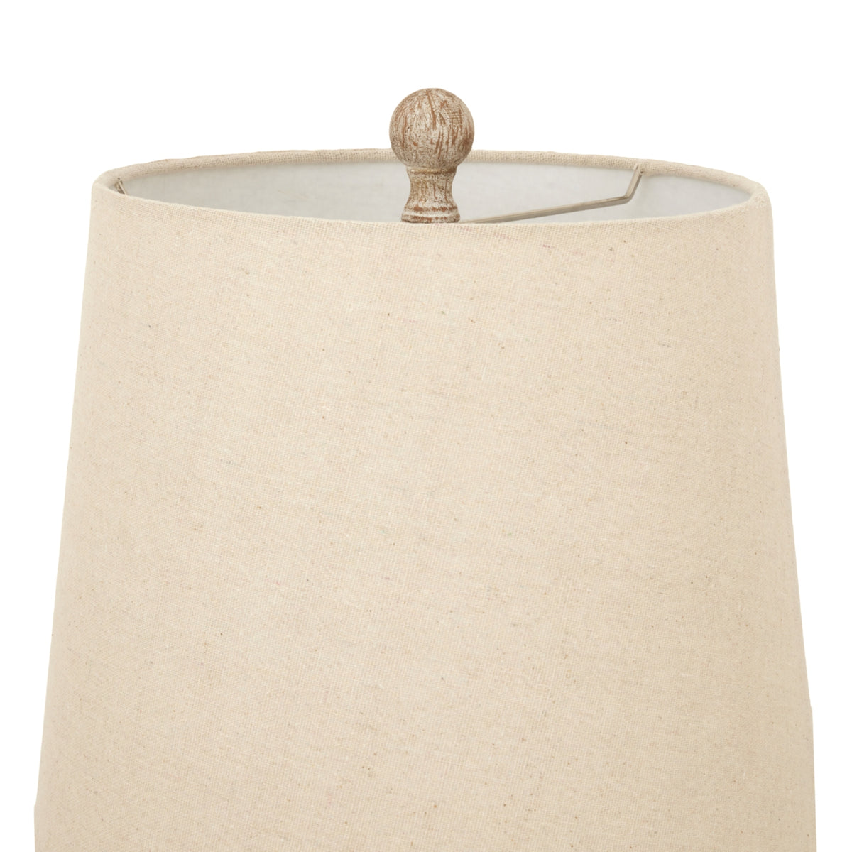 Chiaro Candlestick Table Lamp With Linen Shade - BROWN