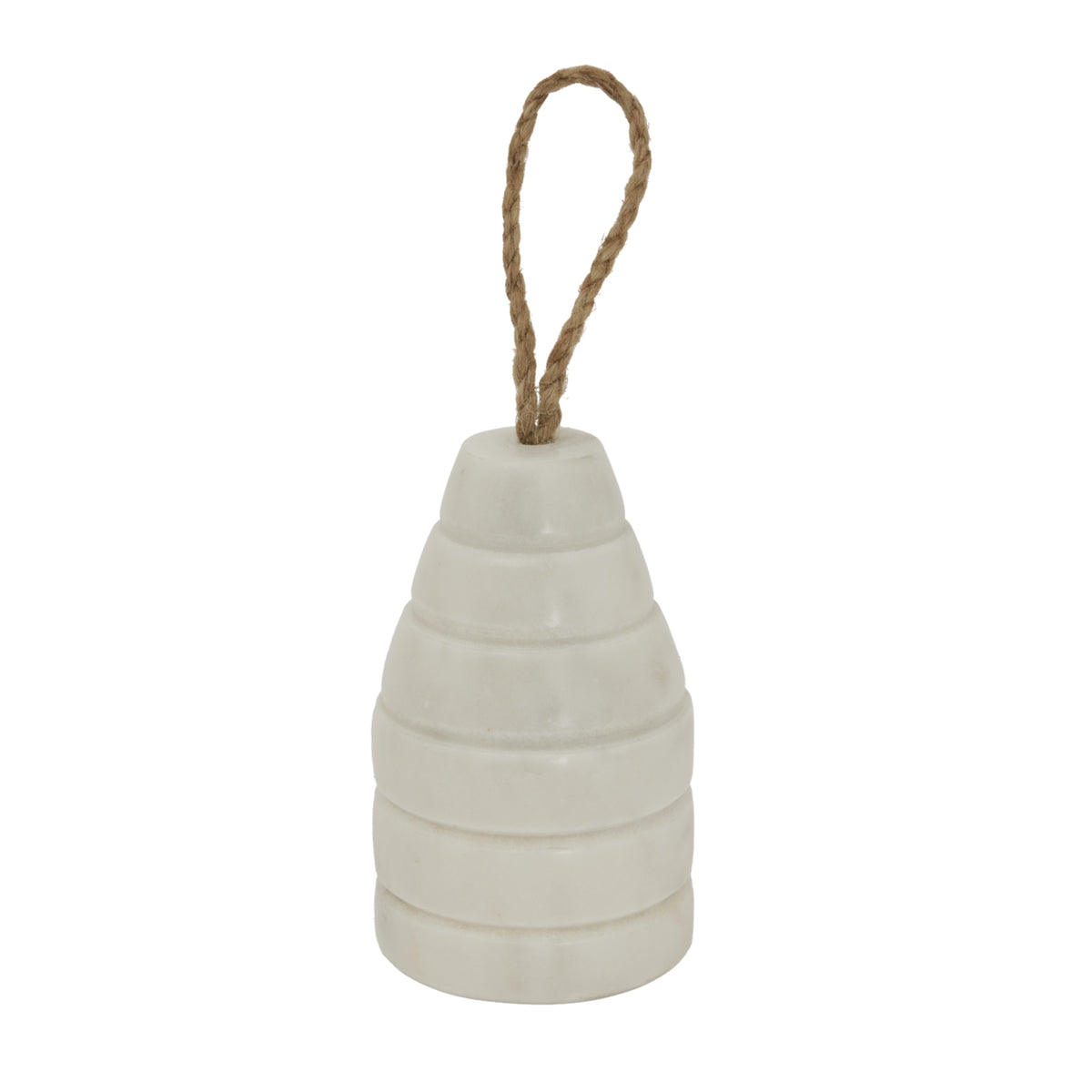 Marble Ribbed Doorstop - WHITE