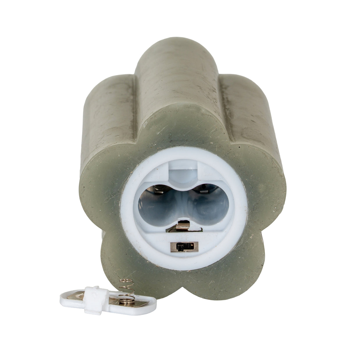 Luxe Collection Natural Glow 2.75x6 Grey Pillar LED Candle