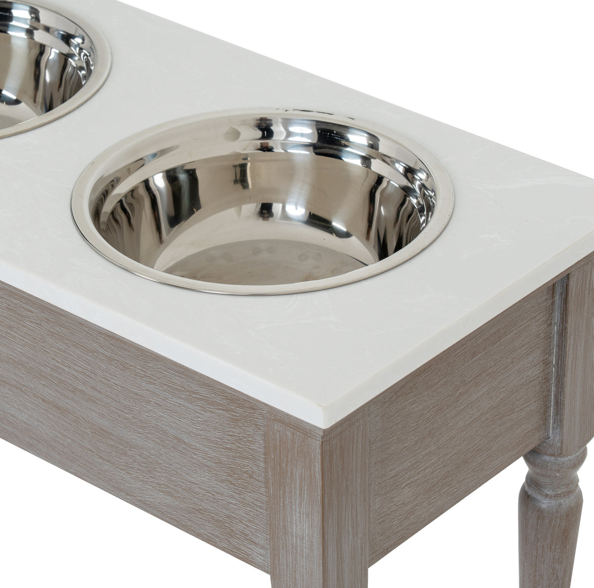 Serene Collection Pet Feeder Table - GREY