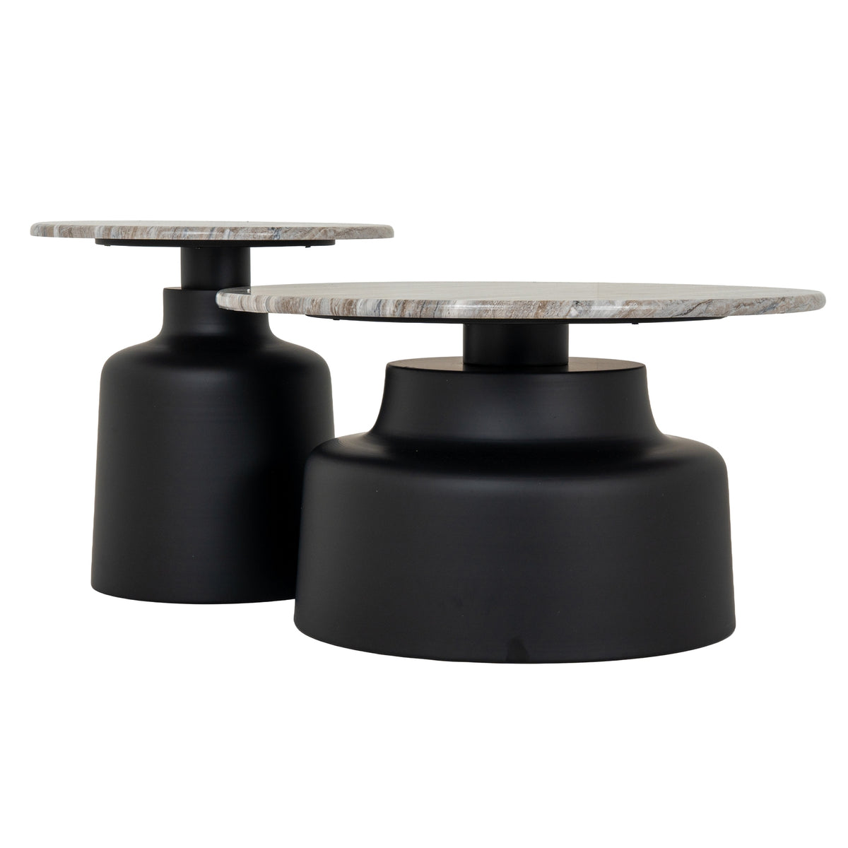 Oura Round Coffee Table - BLACK