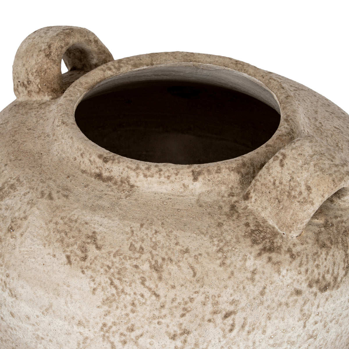 Terra Medium Urn Vase With Handles - BROWN