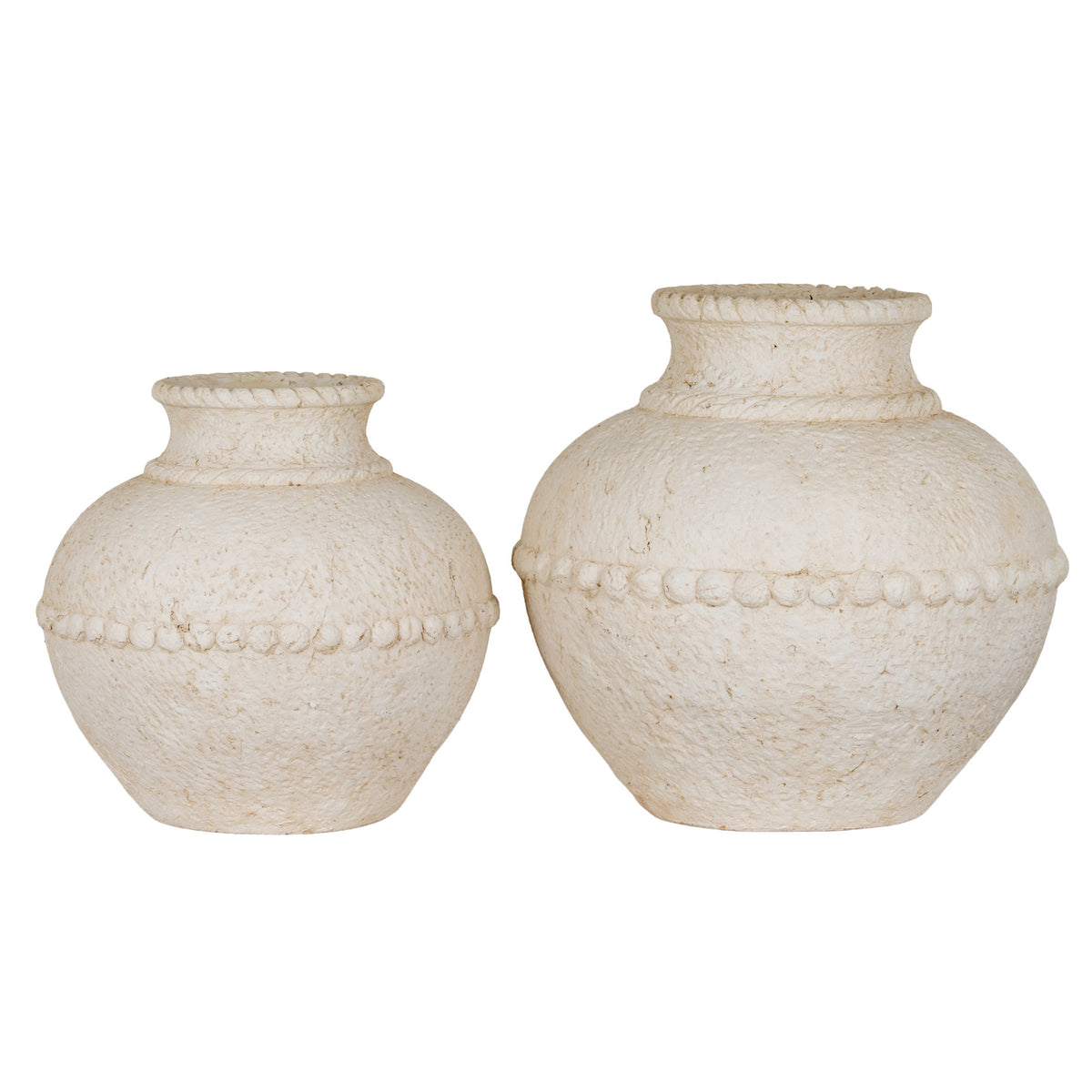 Medium Olympia Terracotta Vase - WHITE