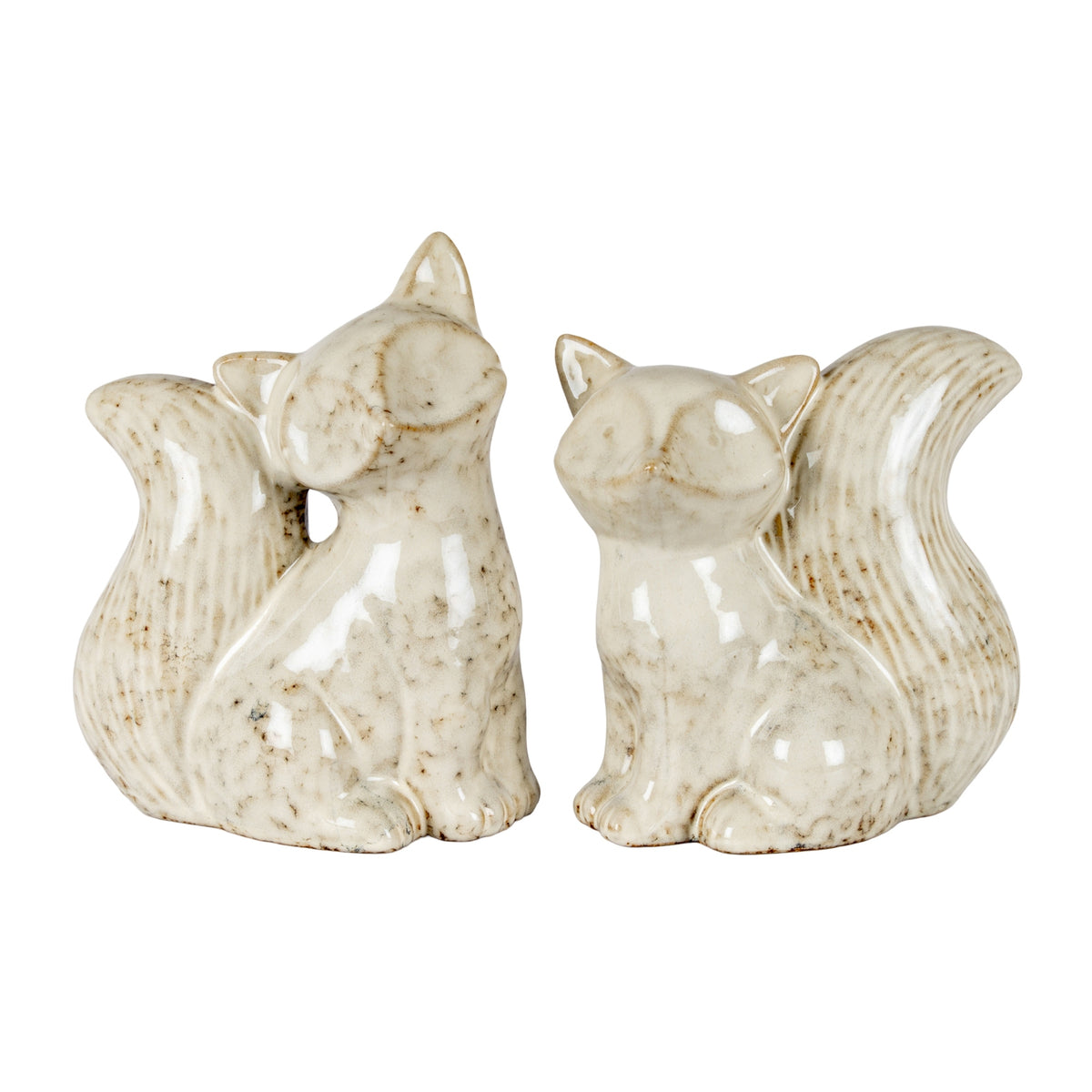 Alora Ceramic Fox Looking Right - WHITE
