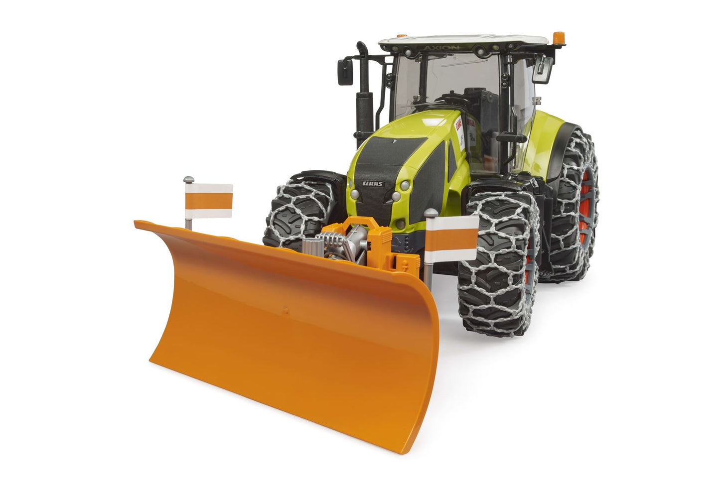Claas Axion 950 with snow chains and plow blade - 17208