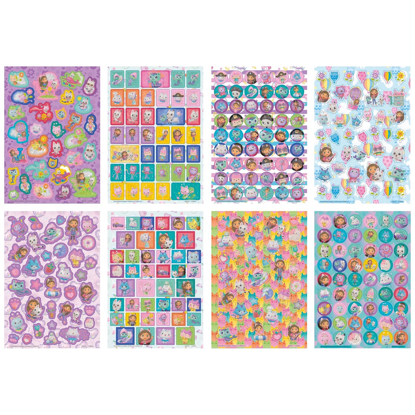 Gabby Dollhouse Glitter Sticker Book
