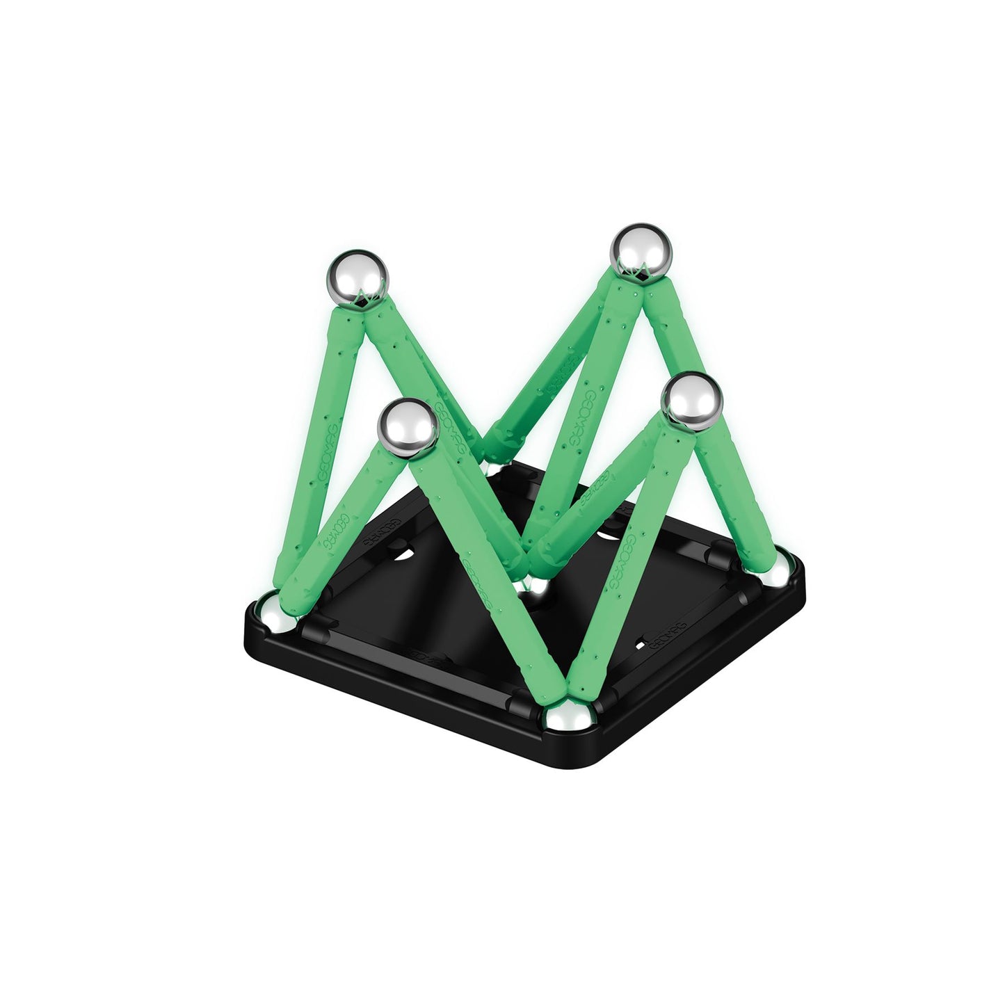 Geomag Glow Recycled Plastic Magnetic Shapes - 25 Pieces