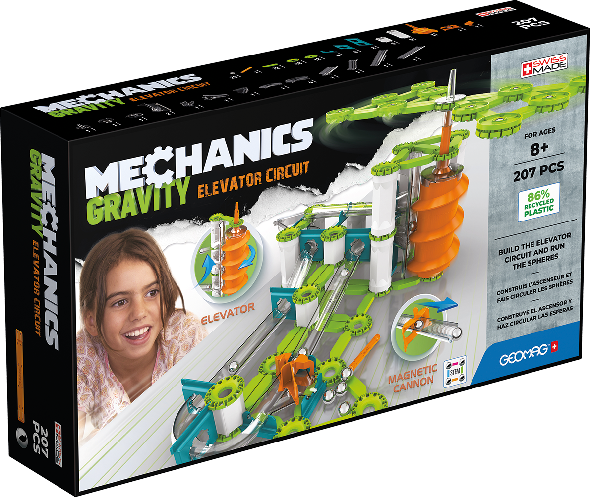 Geomag Mechanics Gravity Magnetic Elevator Circuit - 207 Pieces