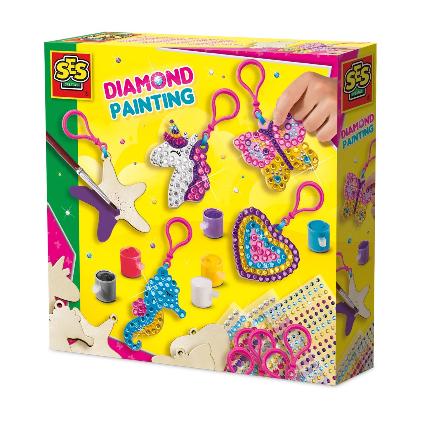 Diamond painting - Wooden keychains