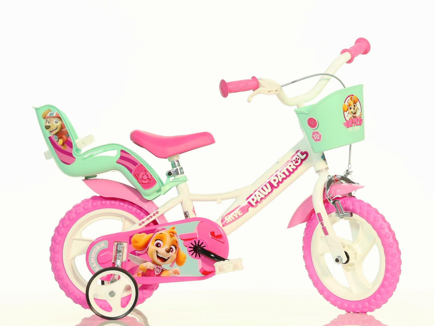 Dino Paw Patrol 12 inch Bicycle - Pink