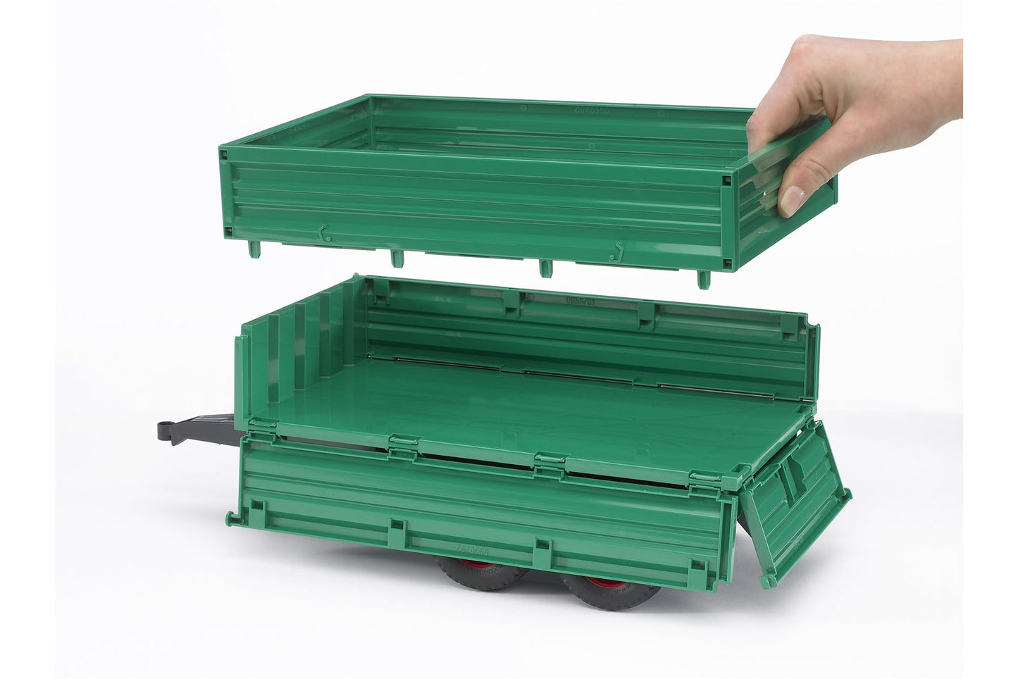 Tipping trailer with removable top
