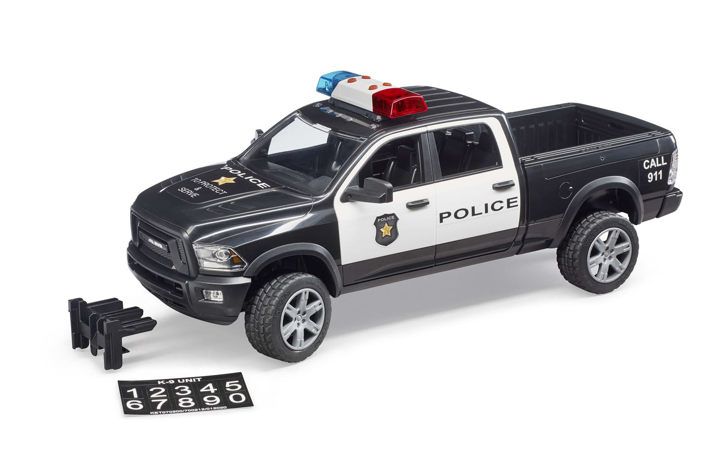 RAM 2500 Police truck with policeman and accessories