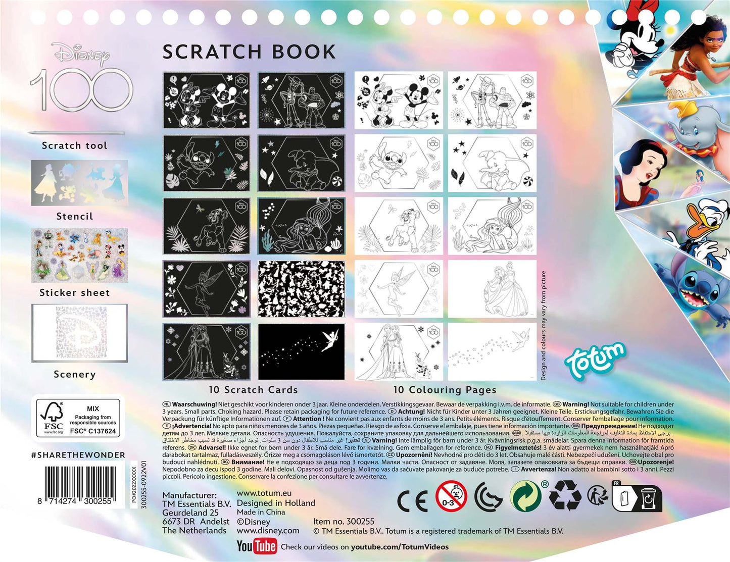 DISNEY 100 YEARS OF WONDER SCRATCH BOOK
