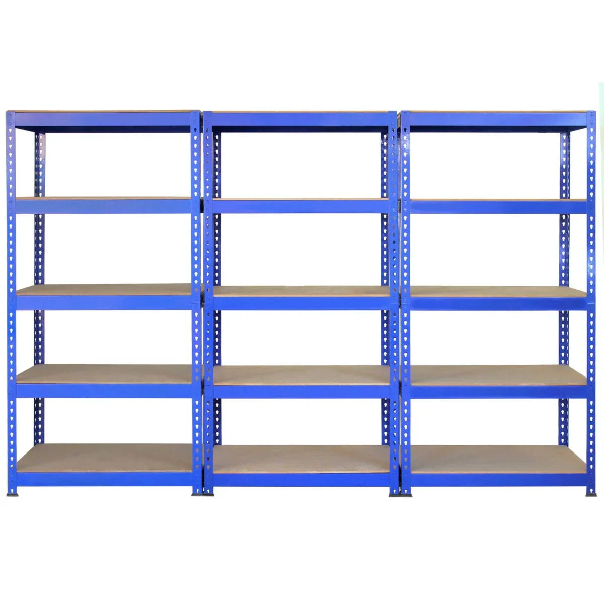 3 x Q-Rax Blue Metal Racking Units 90 x 50 x 180cm
