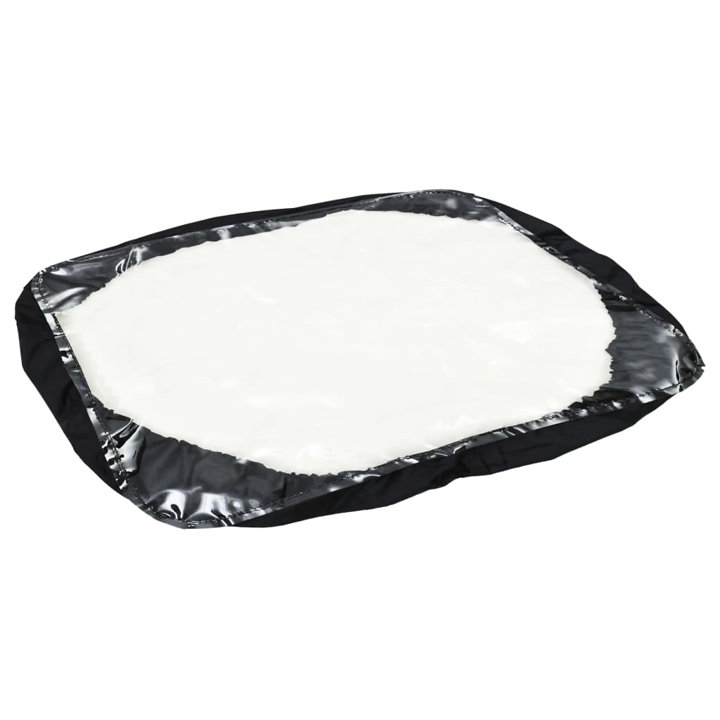vidaXL Walk Behind Salt Spreader PVC and Steel 106x73x76 cm 45 L - Black