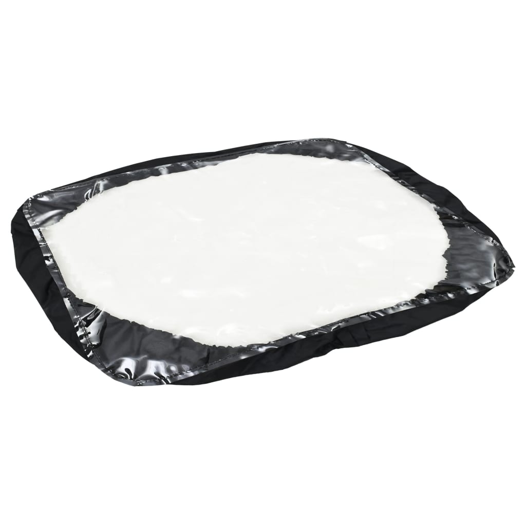 vidaXL Tow Behind Salt Spreader PVC and Steel 125x74x79 cm 45 L - Black