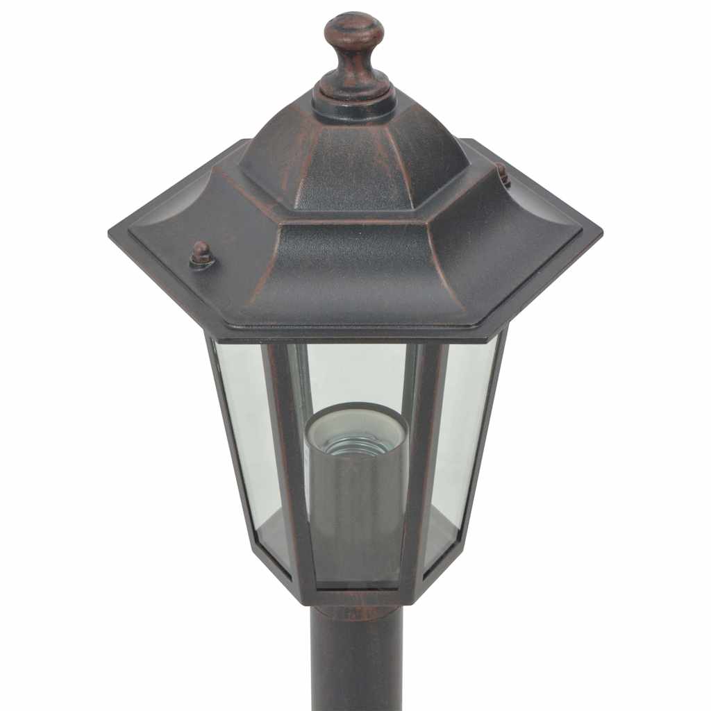 vidaXL Garden Post Lights 6 pcs E27 110 cm Aluminium Bronze - Brown