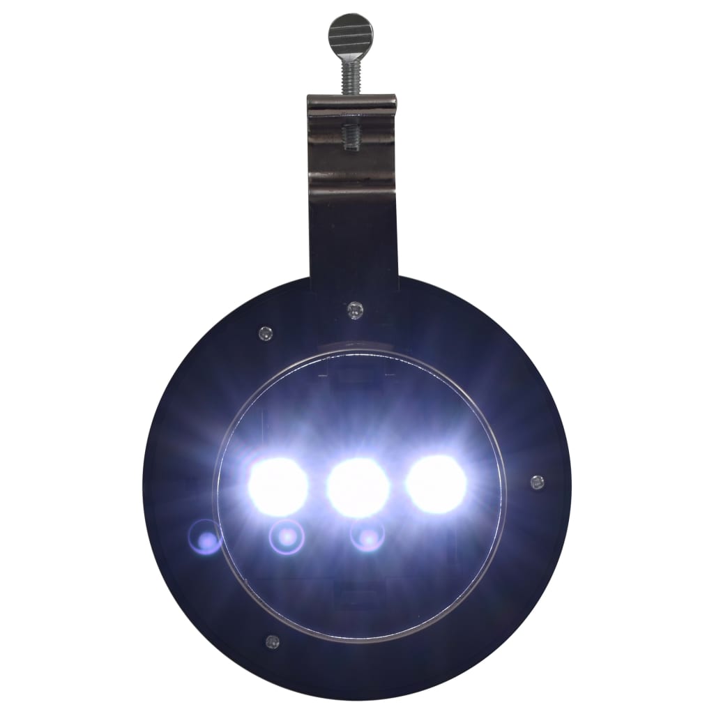 vidaXL Outdoor Solar Lamps 6 pcs LED Round 12 cm White - Silver