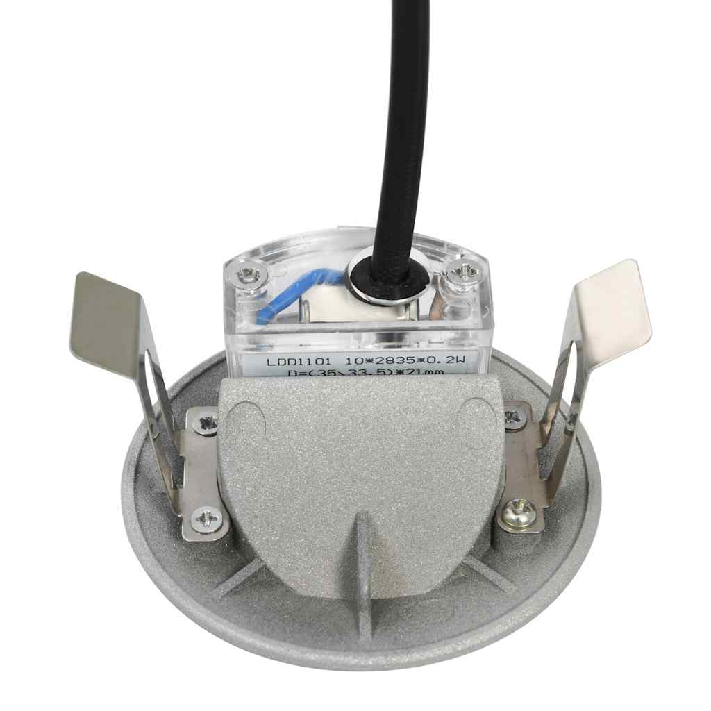 vidaXL Outdoor LED Wall Lights 6 pcs 2 W Silver Round
