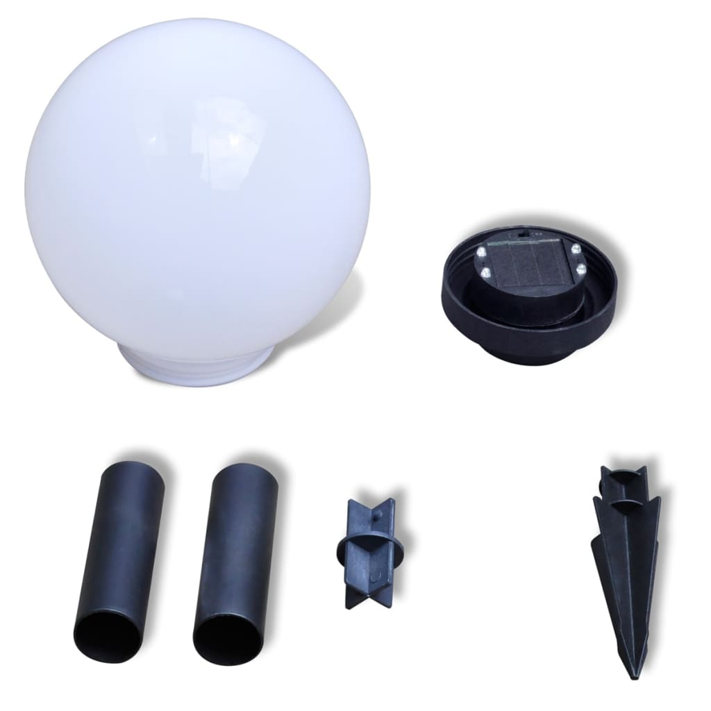 40864 vidaXL Outdoor Pathway Lamps 3 pcs LED 20 cm with Ground Spike - White