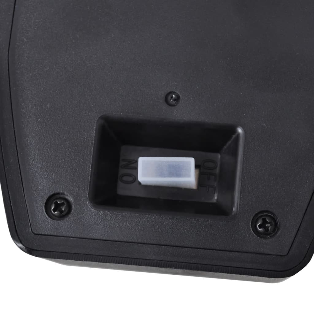 vidaXL Solar Wall Lamp with Motion Sensor 2 pcs - Black