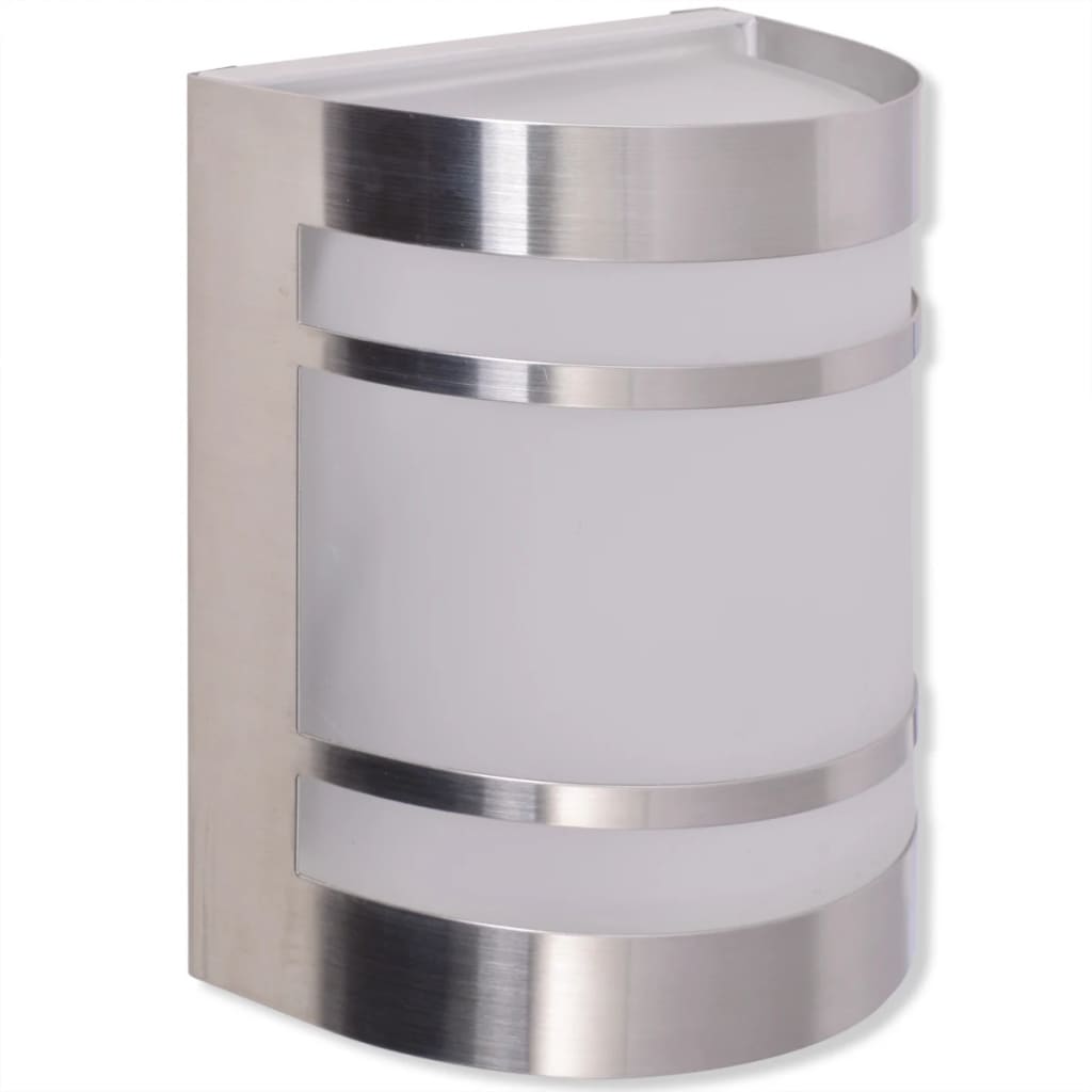 vidaXL Outdoor Wall Light Stainless Steel - Silver