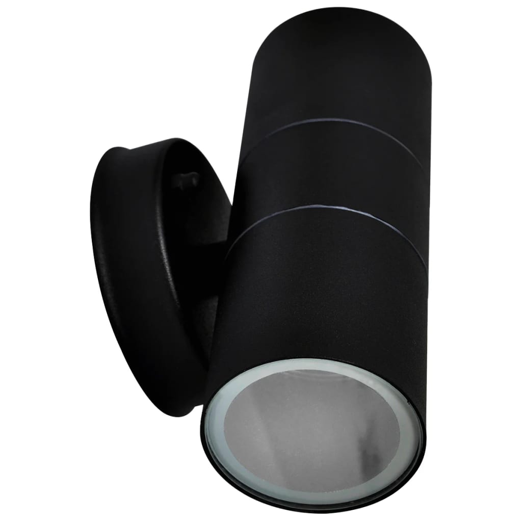 vidaXL Outdoor Wall Lights 2 pcs Stainless Steel Up/Downwards - Black