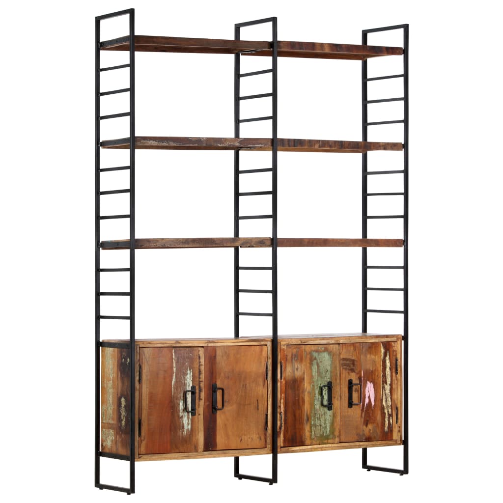 vidaXL 4-Tier Bookcase 124x30x180 cm Solid Reclaimed Wood - Brown