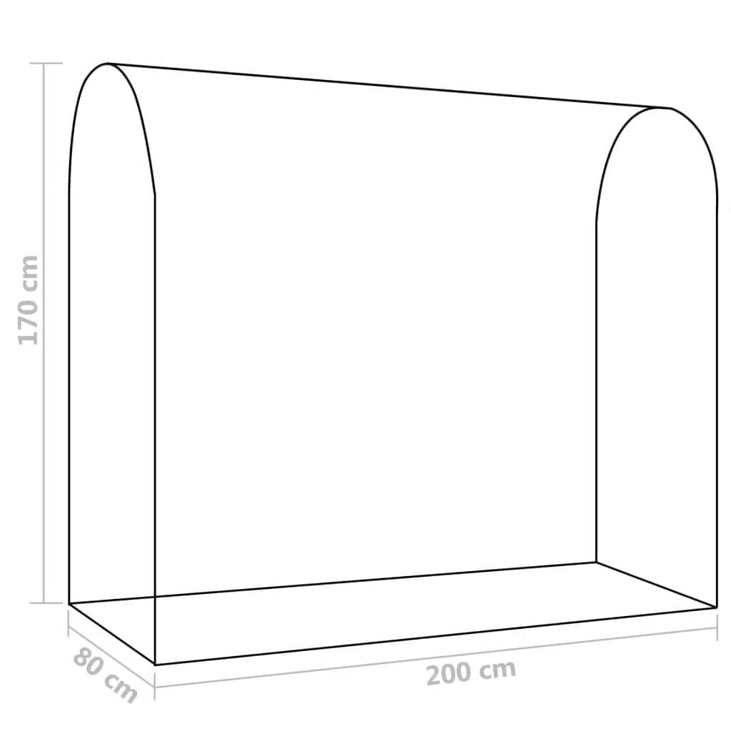 vidaXL Greenhouse with Zippered Door 200x80x170 cm - Green