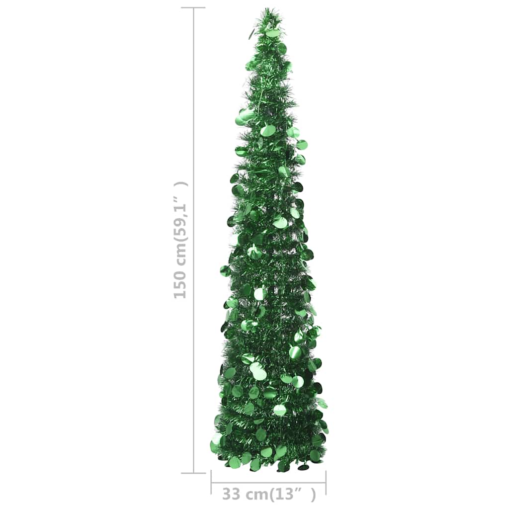 vidaXL Pop-up Artificial Christmas Tree Green 150 cm PET - 150 x 33 cm