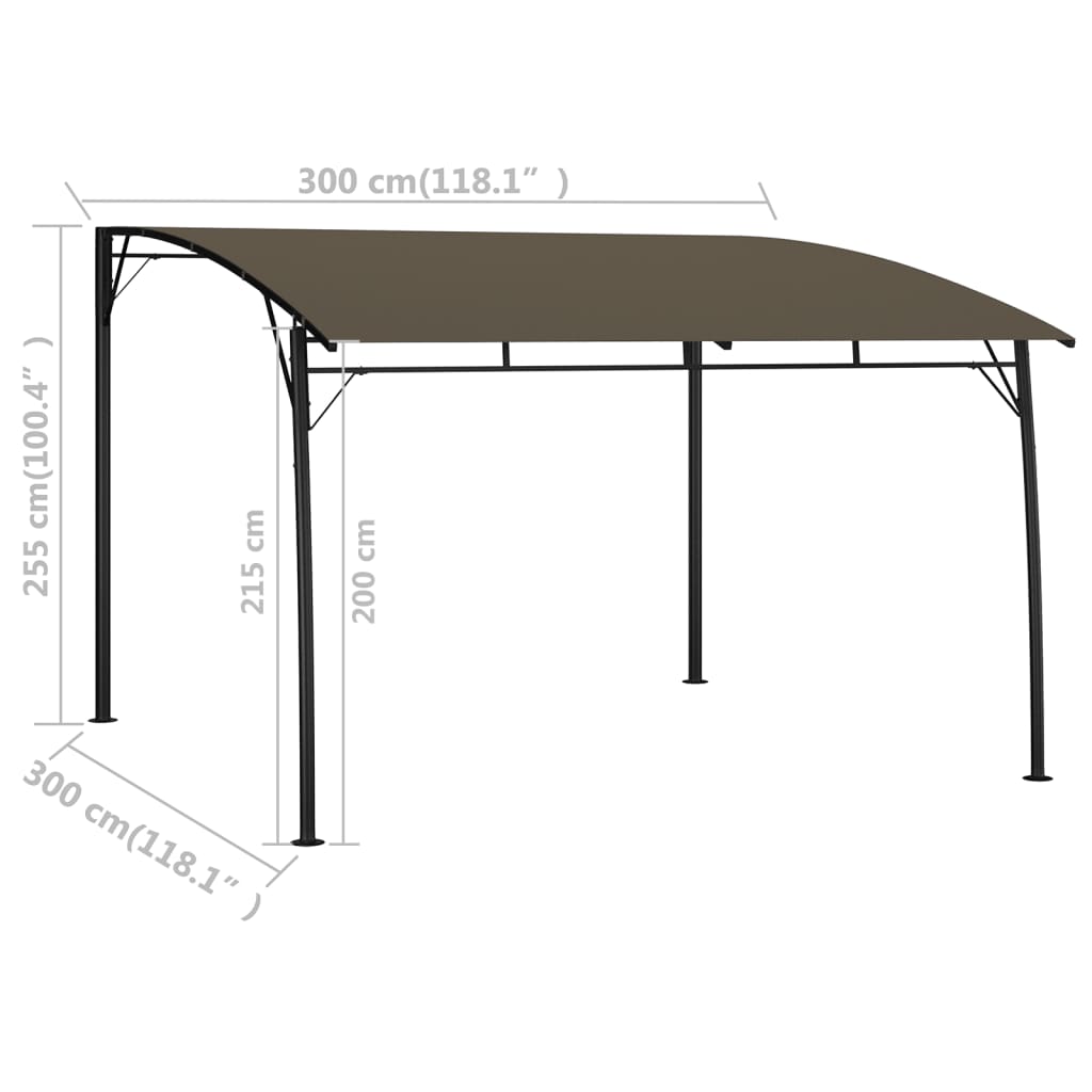 vidaXL Sunshade awnings 3 x 3 x 2.55 m Taupe