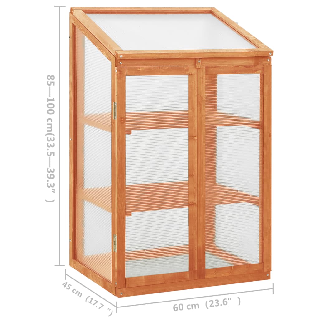 vidaXL Greenhouse | Adjustable Armrests | Rectangular | Traditional - Brown