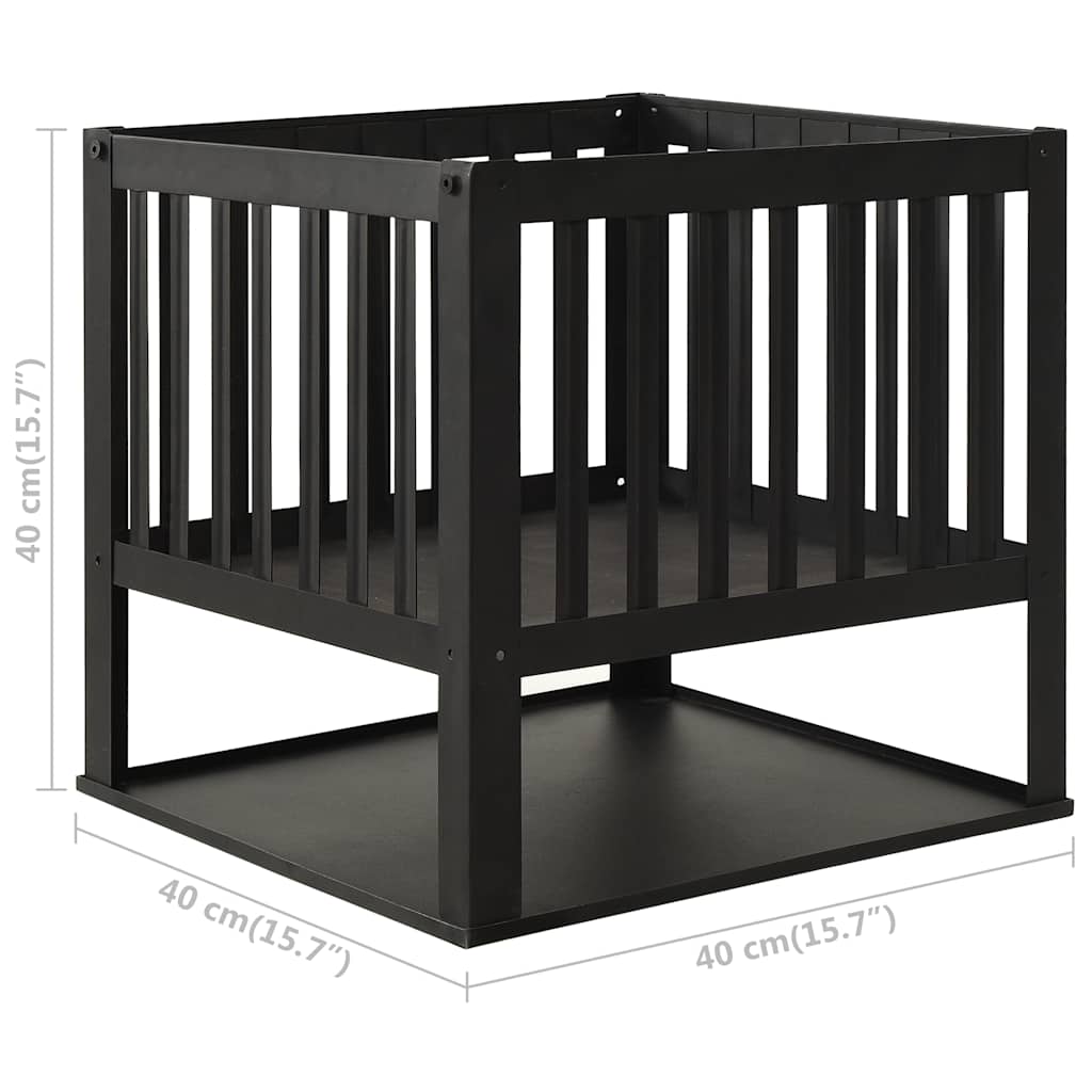 vidaXL Fire Pit 40x40x40 cm Steel - Black