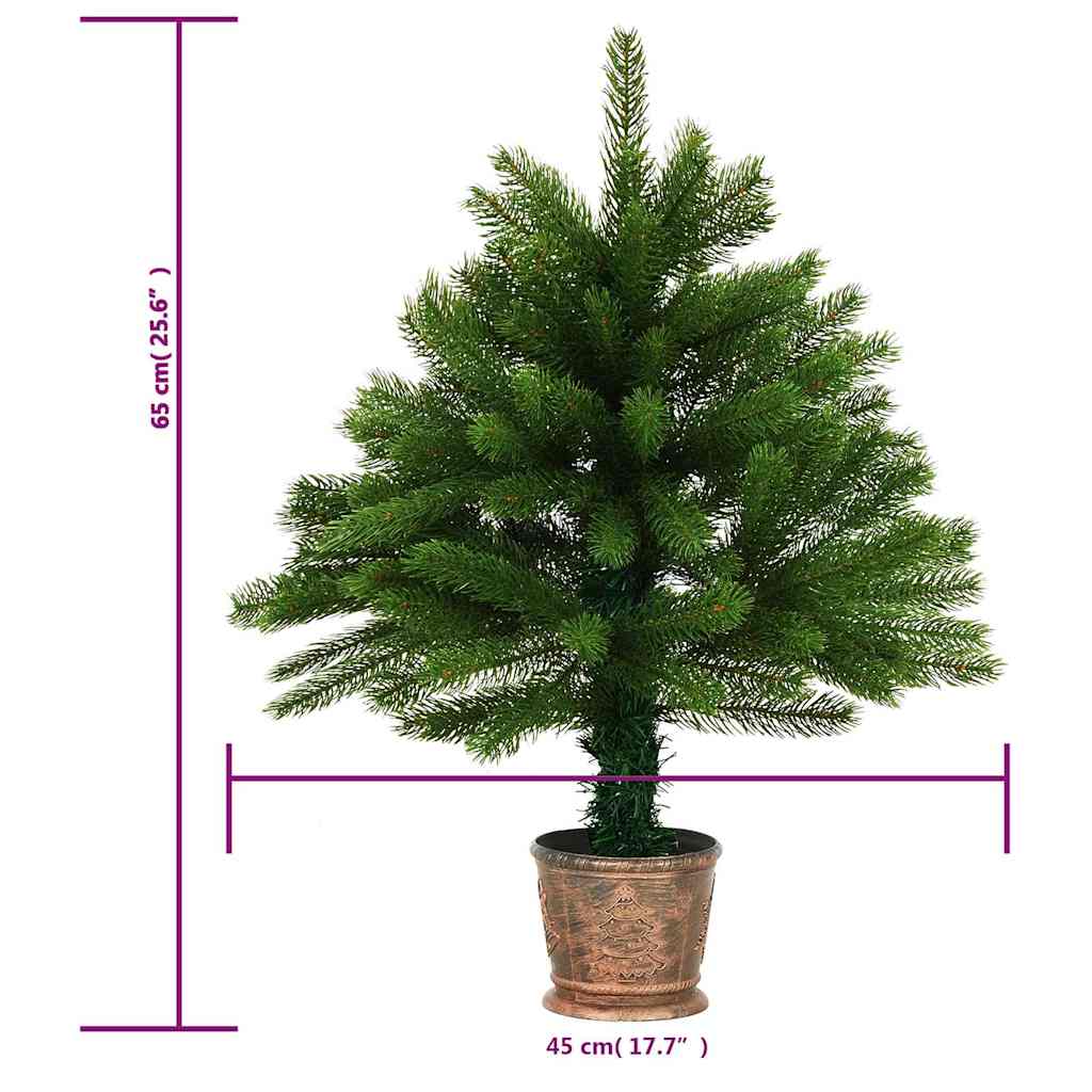 vidaXL Artificial Pre-lit Christmas Tree with Ball Set 65 cm Green - Gre - 45 x 55 x 65 cm