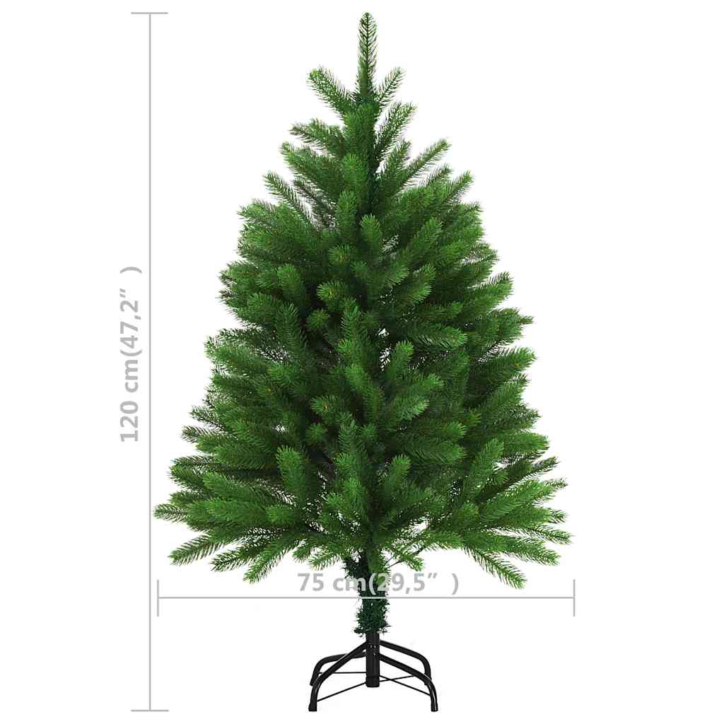 vidaXL Artificial Pre-lit Christmas Tree with Ball Set 120 cm Green - 120 x 75 cm