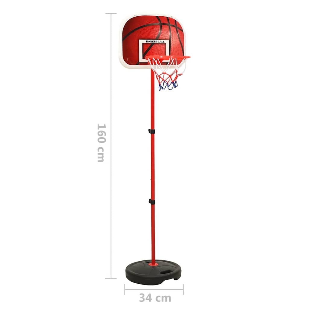 vidaXL Children Basketball Play Set Adjustable 160 cm - Multicolour