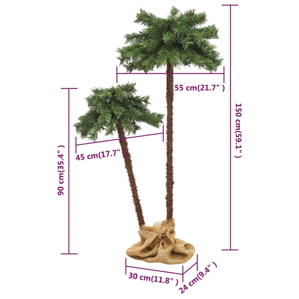 vidaXL Christmas Tree with LEDs 90 cm&150 cm - Green