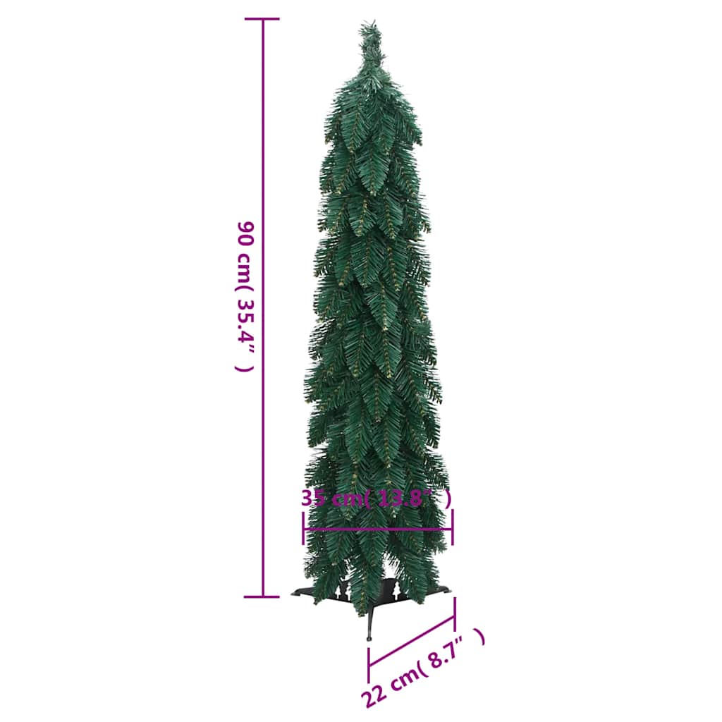 vidaXL Artificial Pre-lit Christmas Tree with 45 LEDs 90 cm - Green