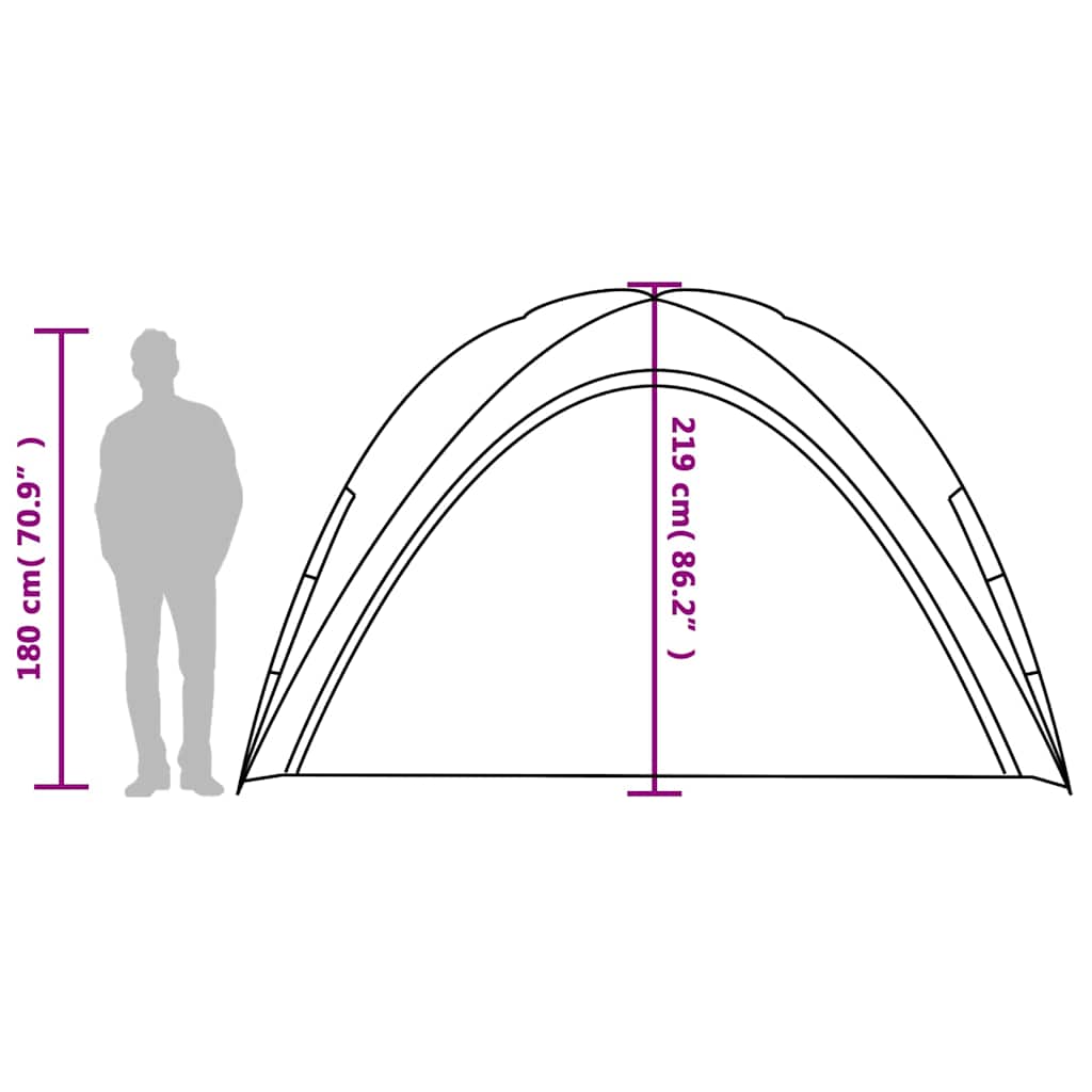 vidaXL Party Tent Green Waterproof - 42609