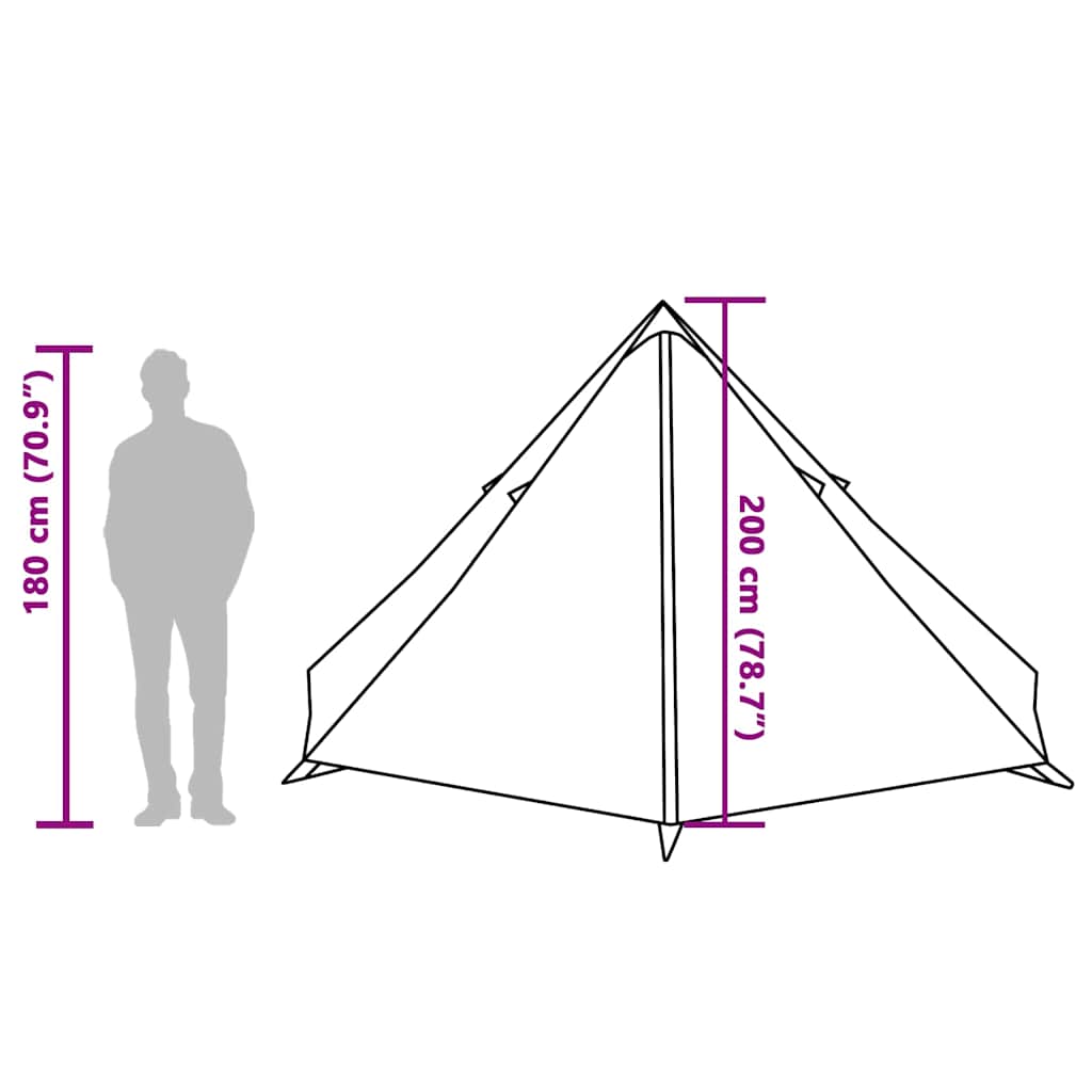 vidaXL Family Tent Tipi 8-Person Blue Waterproof - 43147