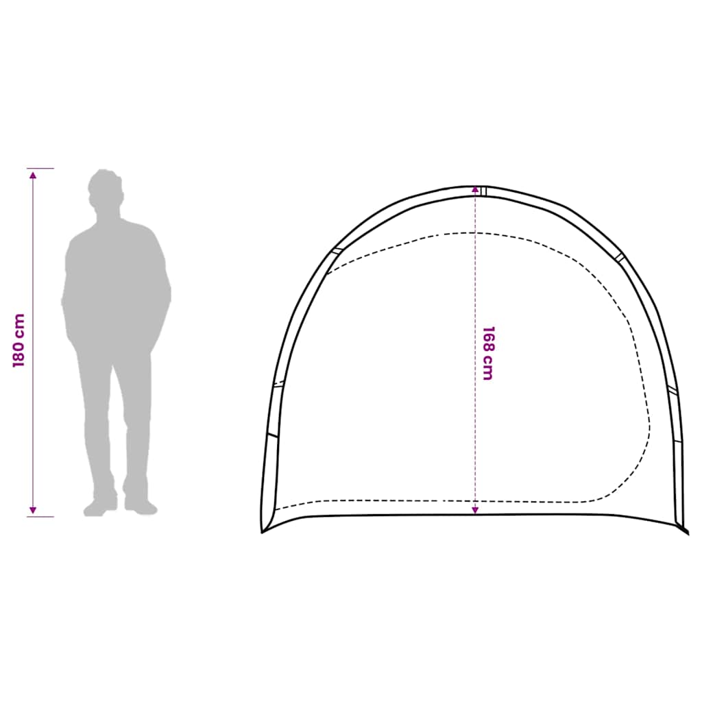 vidaXL Storage Tent Grey and Orange Waterproof