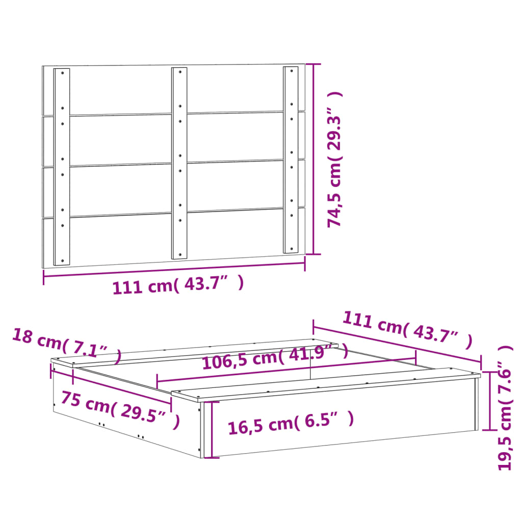 vidaXL Sandpit with Cover White 111x111x19.5 cm Solid Wood Pine