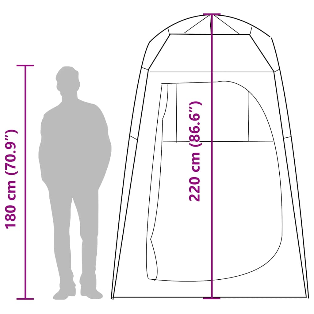 vidaXL Privacy Tent Grey Quick Release Waterproof