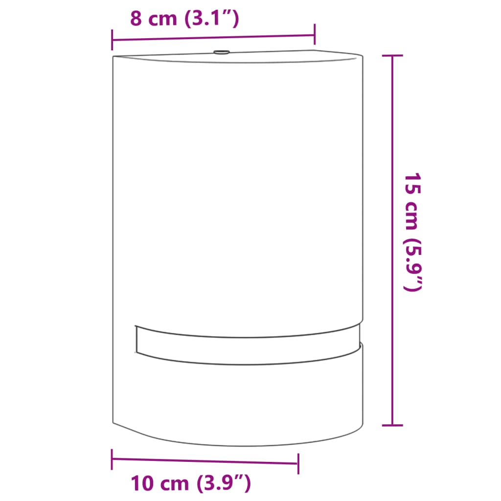 vidaXL Outdoor Wall Light Black Die-cast Aluminium - 80 x 100 x 150 mm