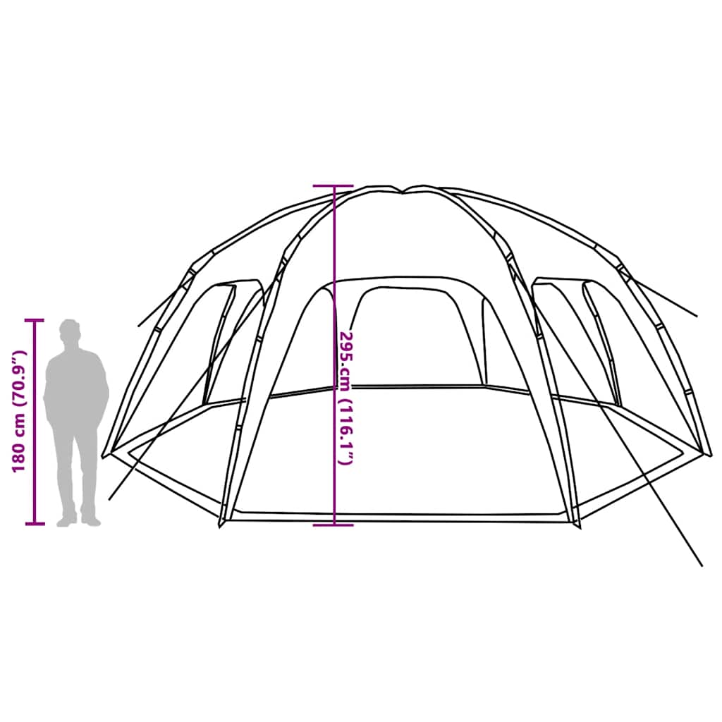 vidaXL Party Tent Grey Waterproof - 695 x 695 x 295 cm