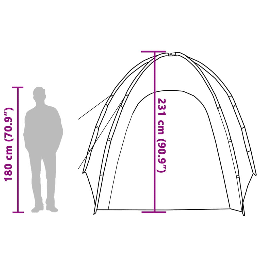vidaXL Pool Tent with Roof with Air Vent Azure Blue 366 x 305 x 231 cm