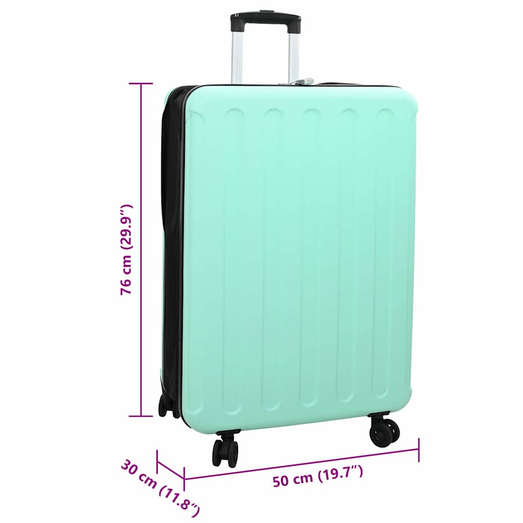 vidaXL Suitcase Folding Mint green 50 x 30 x 76 cm ABS Plastic
